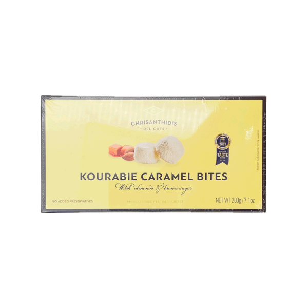 Kourabie Bites Kekse CHRISANTHIDIS mit Mandeln & Karamell 270g